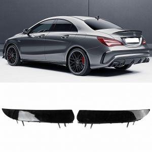 Накладки на задние воздухозаборники в бампере AMG Packet Glossy Black для Mercedes-Benz CLA W117 2013-